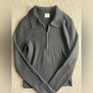 Abercrombie Ribbed Polo Sweater